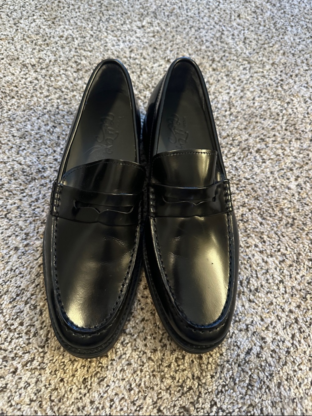 Sperry Black Leather Penny Loafers
